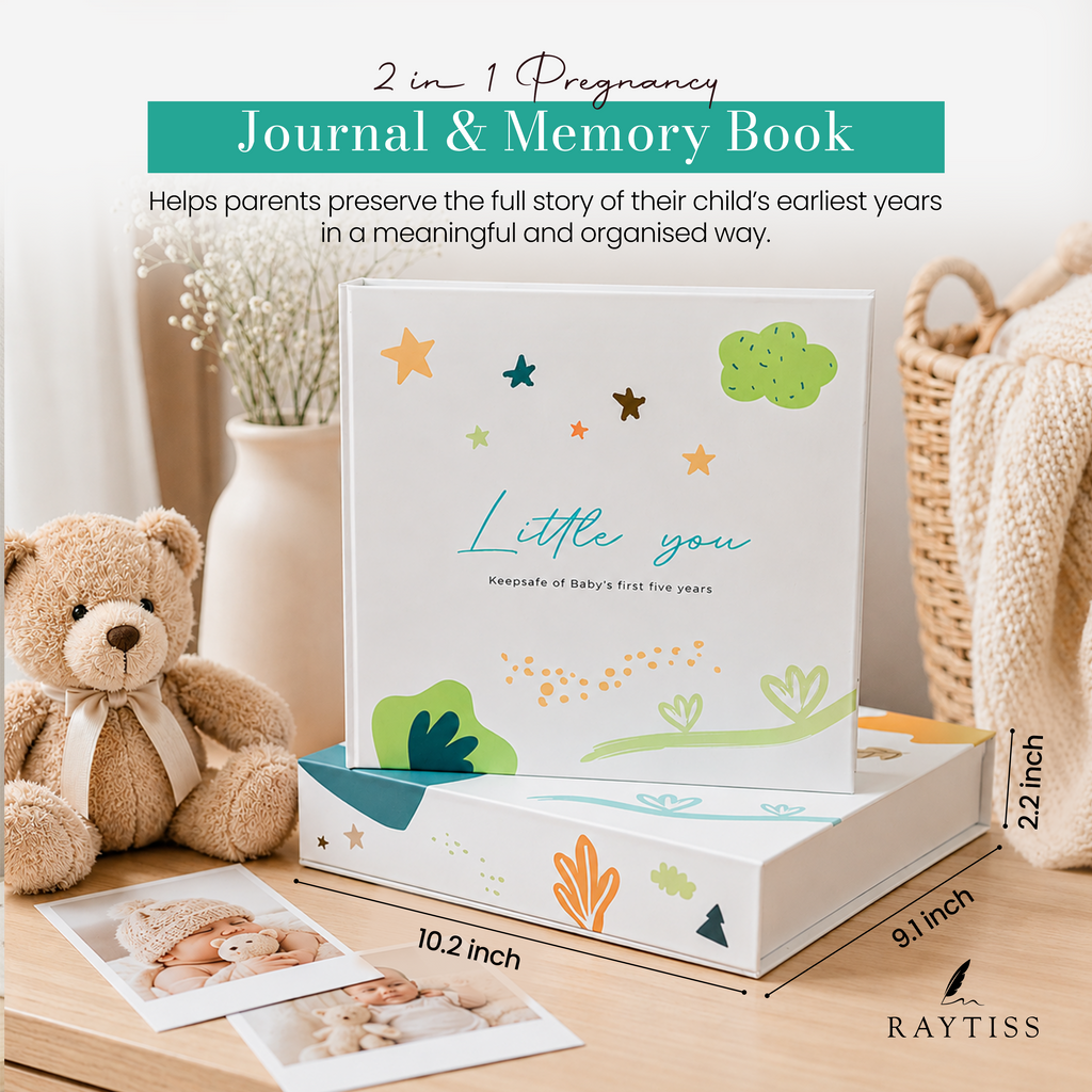 Little You .For Busy Moms (5 Min A Week Baby Memory Book, 120 Pages,  Pregnancy to Age 5, Magnetic Box, Letter to Open at 21)