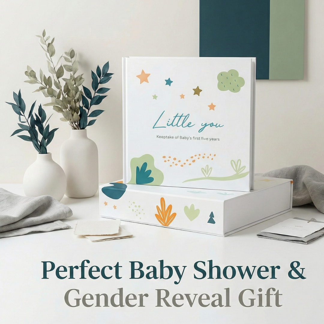 Little You .For Busy Moms (5 Min A Week Baby Memory Book, 120 Pages,  Pregnancy to Age 5, Magnetic Box, Letter to Open at 21)