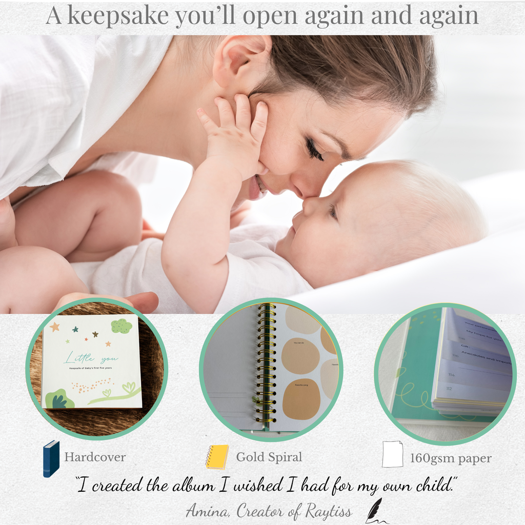 Little You .For Busy Moms (5 Min A Week Baby Memory Book, 120 Pages,  Pregnancy to Age 5, Magnetic Box, Letter to Open at 21)
