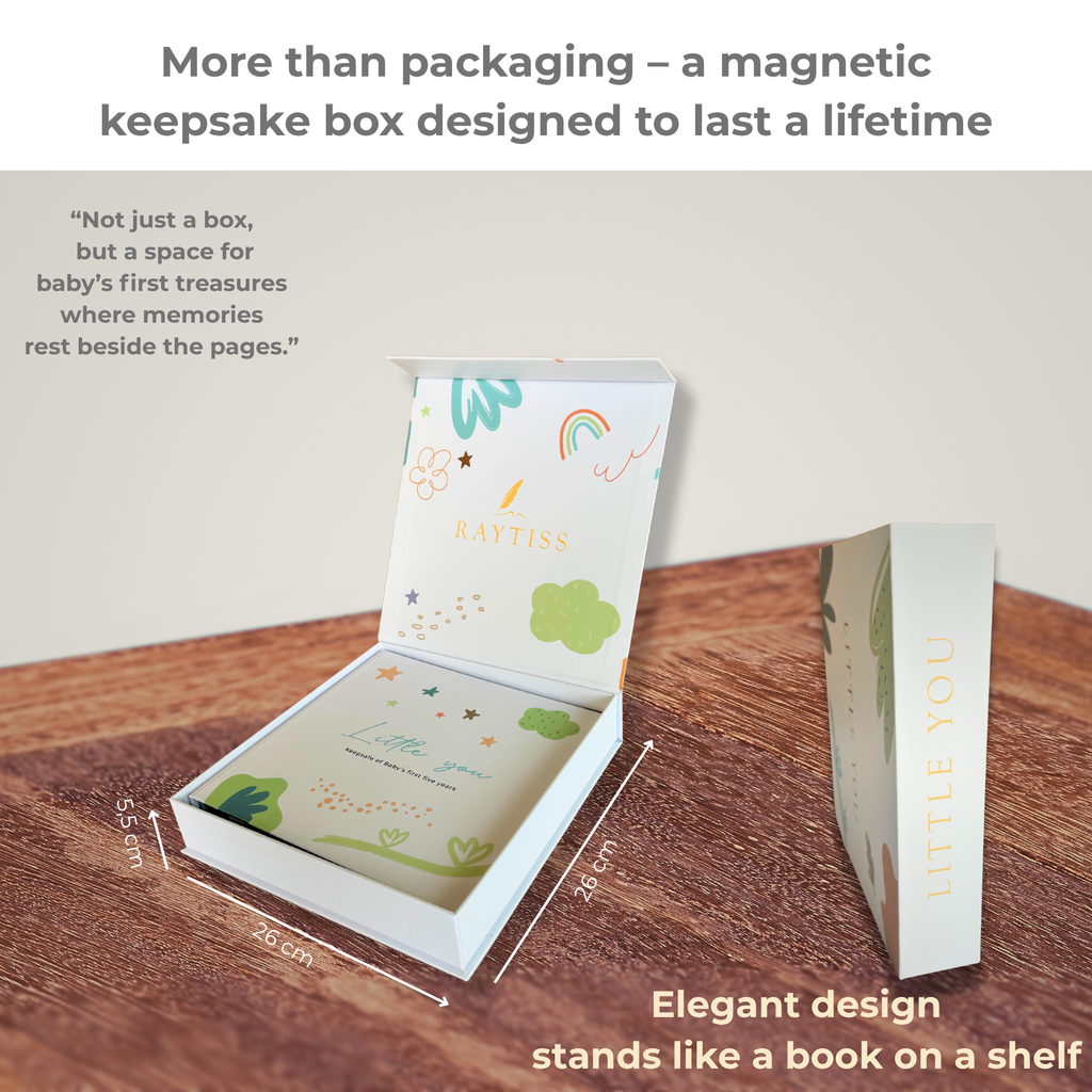 Little You .For Busy Moms (5 Min A Week Baby Memory Book, 120 Pages,  Pregnancy to Age 5, Magnetic Box, Letter to Open at 21)