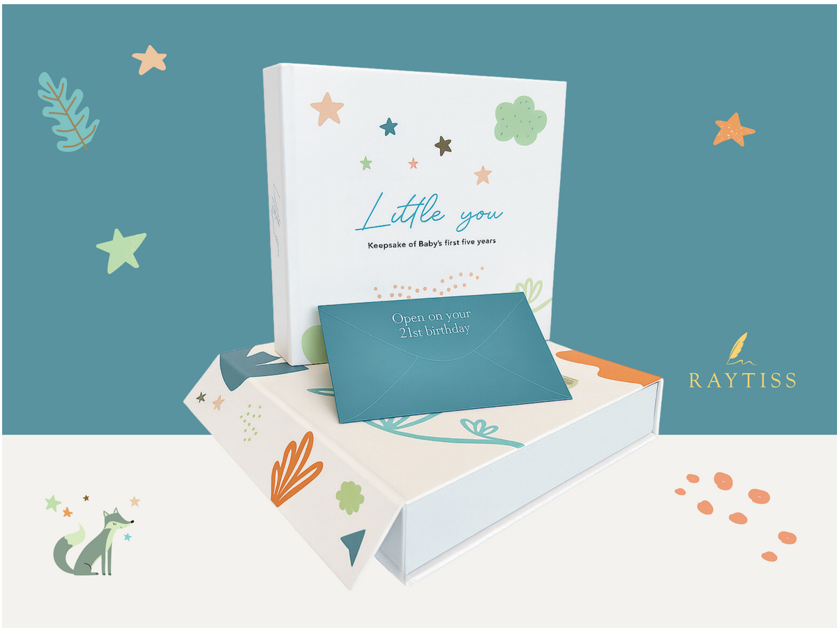 Little You .For Busy Moms (5 Min A Week Baby Memory Book, 120 Pages,  Pregnancy to Age 5, Magnetic Box, Letter to Open at 21)